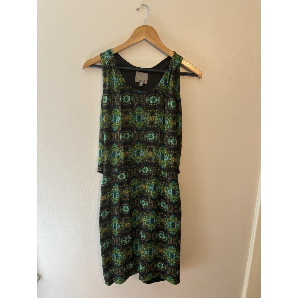 ARYN K Women's Silk Dress Black‎ Floral Cutout Open Racerback Lined Size Large